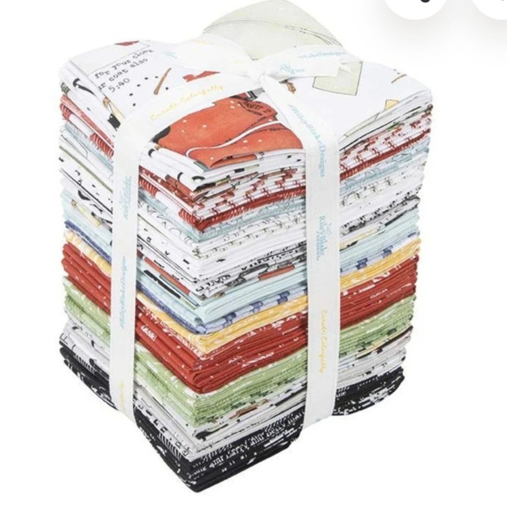 Riley Blake White as Snow Collection by J. Wecker Frisch Quilting Fabric 41 Piec